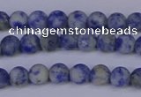 CSO530 15.5 inches 4mm round matte African sodalite beads wholesale