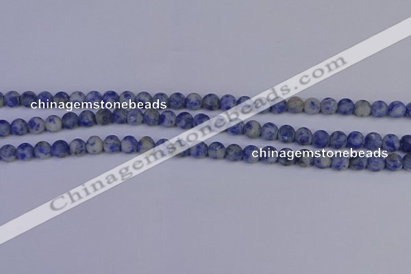 CSO531 15.5 inches 6mm round matte African sodalite beads wholesale