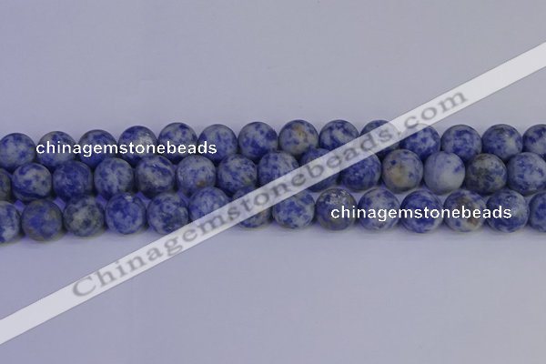 CSO535 15.5 inches 14mm round matte African sodalite beads wholesale