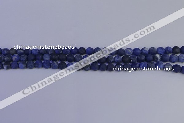 CSO541 15.5 inches 6mm round matte sodalite beads wholesale