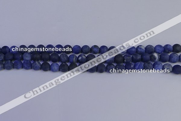 CSO542 15.5 inches 8mm round matte sodalite beads wholesale