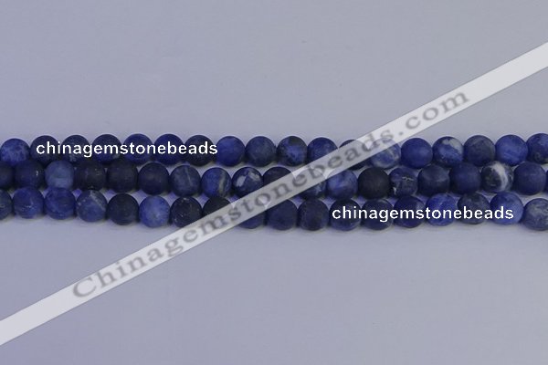 CSO543 15.5 inches 10mm round matte sodalite beads wholesale