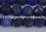 CSO544 15.5 inches 12mm round matte sodalite beads wholesale