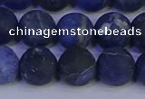 CSO545 15.5 inches 14mm round matte sodalite beads wholesale