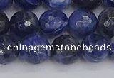 CSO561 15.5 inches 10mm faceted round sodalite gemstone beads