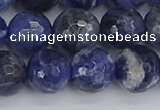 CSO562 15.5 inches 12mm faceted round sodalite gemstone beads