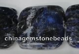 CSO57 15.5 inches 35*35mm square sodalite gemstone beads