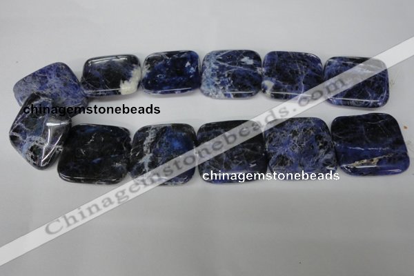 CSO57 15.5 inches 35*35mm square sodalite gemstone beads