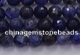 CSO601 15.5 inches 6mm faceted round sodalite gemstone beads