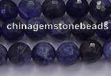 CSO602 15.5 inches 8mm faceted round sodalite gemstone beads