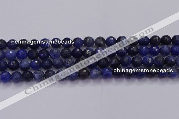 CSO603 15.5 inches 10mm faceted round sodalite gemstone beads