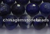 CSO604 15.5 inches 12mm faceted round sodalite gemstone beads