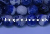 CSO623 15.5 inches 10mm faceted round AB grade sodalite beads