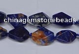 CSO640 15.5 inches 10*12mm - 12*16mm freeform orange sodalite beads