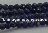 CSO641 15.5 inches 4mm faceted round sodalite gemstone beads