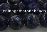 CSO645 15.5 inches 12mm faceted round sodalite gemstone beads