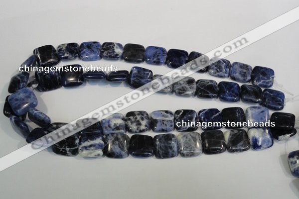 CSO65 15.5 inches 16*16mm square sodalite gemstone beads wholesale