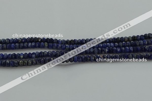 CSO661 15.5 inches 4*6mm faceted rondelle sodalite gemstone beads