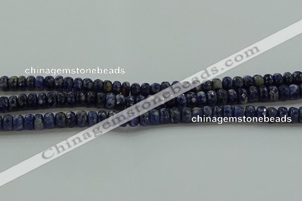 CSO662 15.5 inches 5*8mm faceted rondelle sodalite gemstone beads