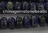 CSO663 15.5 inches 6*10mm faceted rondelle sodalite gemstone beads