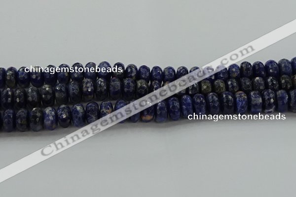 CSO664 15.5 inches 7*12mm faceted rondelle sodalite gemstone beads