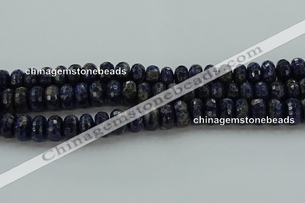 CSO665 15.5 inches 8*14mm faceted rondelle sodalite gemstone beads