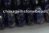 CSO666 15.5 inches 9*16mm faceted rondelle sodalite gemstone beads