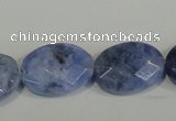 CSO67 15.5 inches 10*14mm faceted oval sodalite gemstone beads wholesale