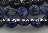 CSO670 15.5 inches 10mm flat round sodalite gemstone beads