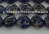 CSO671 15.5 inches 12mm flat round sodalite gemstone beads