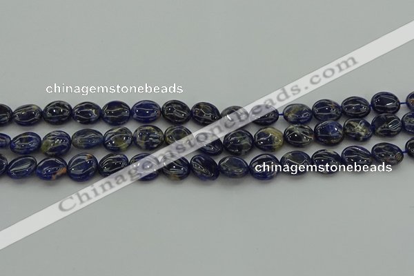 CSO671 15.5 inches 12mm flat round sodalite gemstone beads