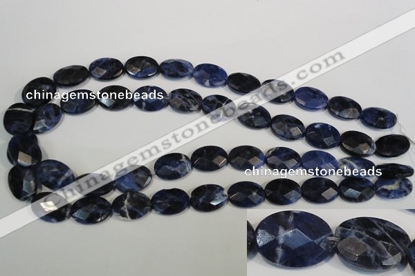 CSO68 15.5 inches 13*18mm faceted oval sodalite gemstone beads wholesale