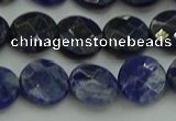 CSO706 15.5 inches 12mm faceted coin sodalite gemstone beads