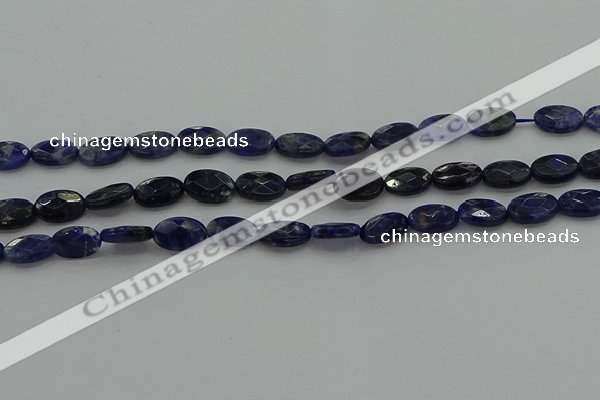 CSO715 15.5 inches 8*12mm faceted oval sodalite gemstone beads