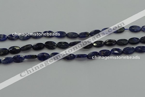 CSO715 15.5 inches 8*12mm faceted oval sodalite gemstone beads