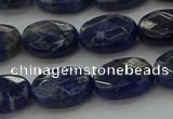 CSO716 15.5 inches 10*14mm faceted oval sodalite gemstone beads