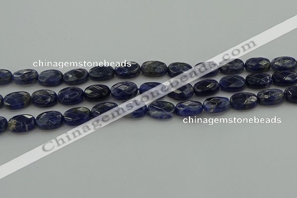 CSO716 15.5 inches 10*14mm faceted oval sodalite gemstone beads