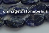 CSO717 15.5 inches 12*16mm faceted oval sodalite gemstone beads