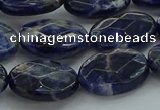 CSO718 15.5 inches 13*18mm faceted oval sodalite gemstone beads