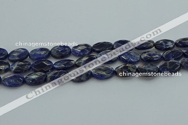 CSO718 15.5 inches 13*18mm faceted oval sodalite gemstone beads