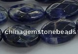 CSO719 15.5 inches 15*20mm faceted oval sodalite gemstone beads