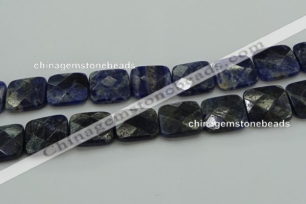 CSO730 15.5 inches 20*20mm faceted square sodalite gemstone beads