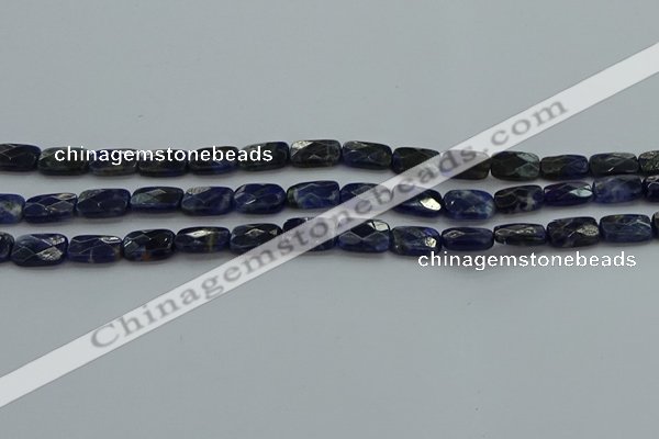 CSO735 15.5 inches 8*12mm faceted rectangle sodalite gemstone beads