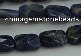 CSO736 15.5 inches 10*14mm faceted rectangle sodalite gemstone beads