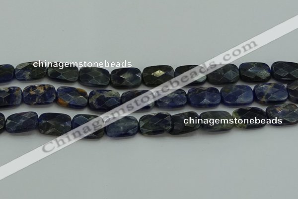 CSO738 15.5 inches 13*18mm faceted rectangle sodalite gemstone beads