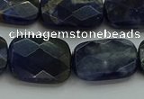 CSO739 15.5 inches 15*20mm faceted rectangle sodalite gemstone beads