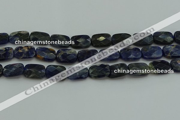 CSO739 15.5 inches 15*20mm faceted rectangle sodalite gemstone beads