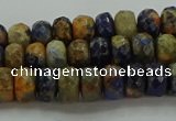 CSO761 15.5 inches 4*6mm faceted rondelle orange sodalite beads