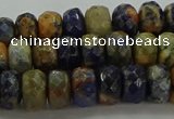 CSO762 15.5 inches 5*8mm faceted rondelle orange sodalite beads