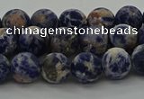 CSO802 15.5 inches 8mm round matte orange sodalite gemstone beads